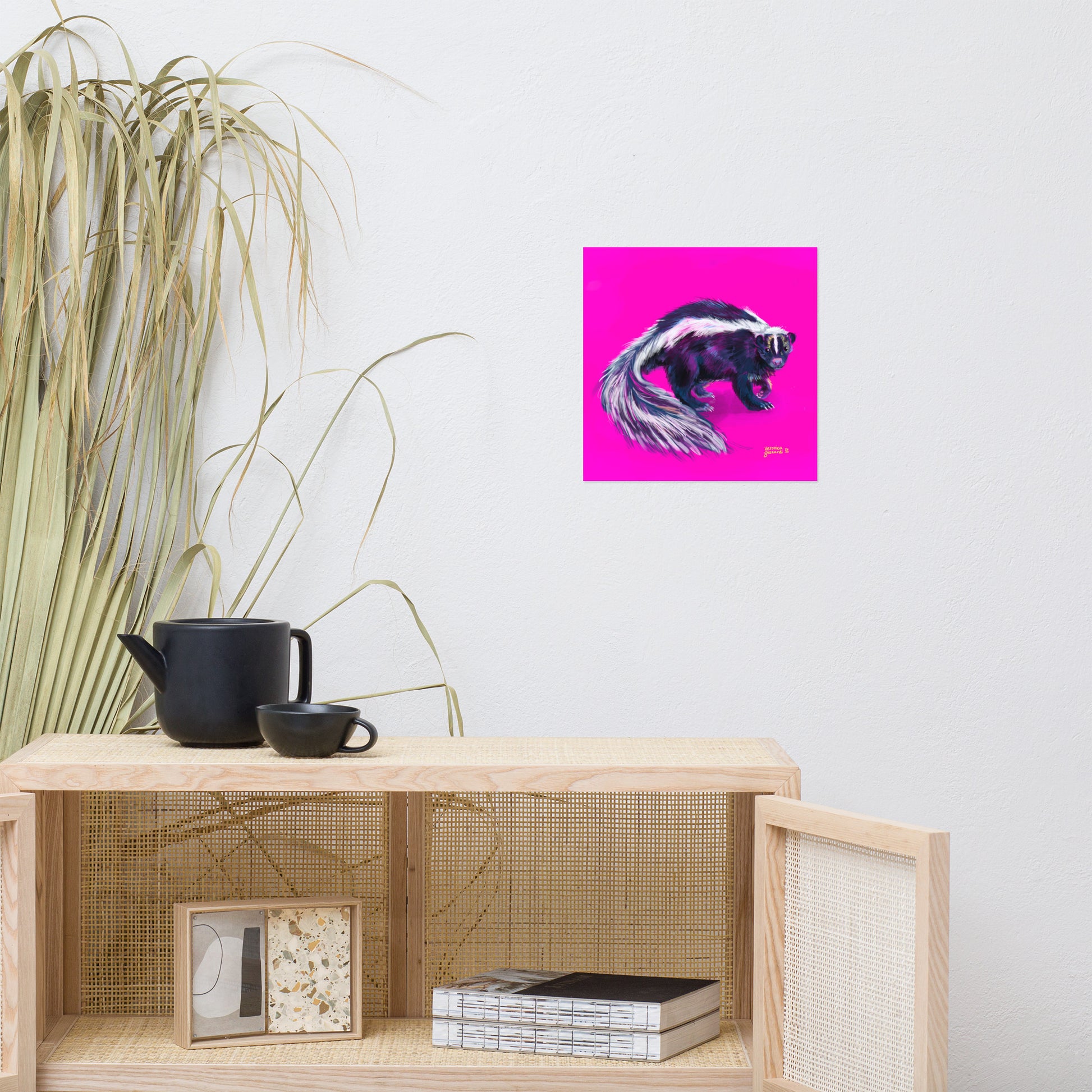 Skunk Study in Pink Enhanced Matte Print