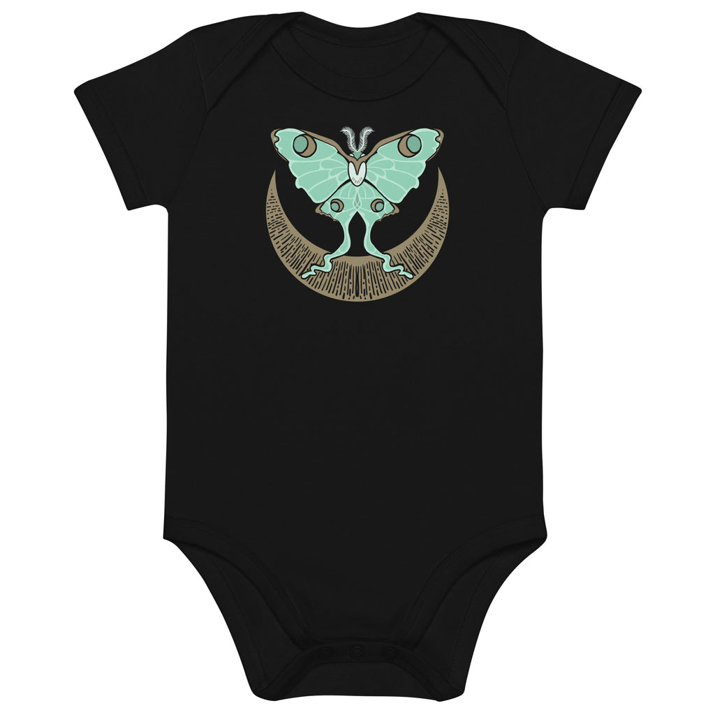 Luna Moth Organic cotton baby bodysuit