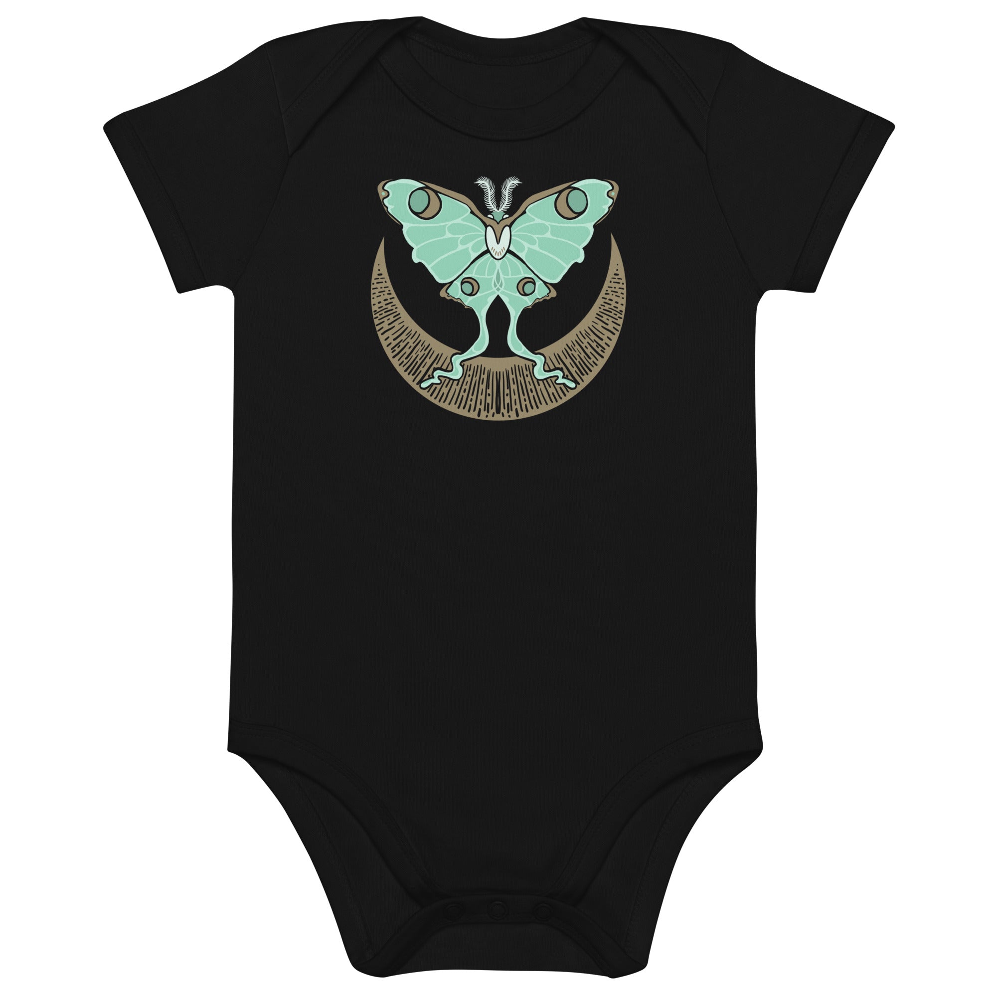 Luna Moth Organic cotton baby bodysuit