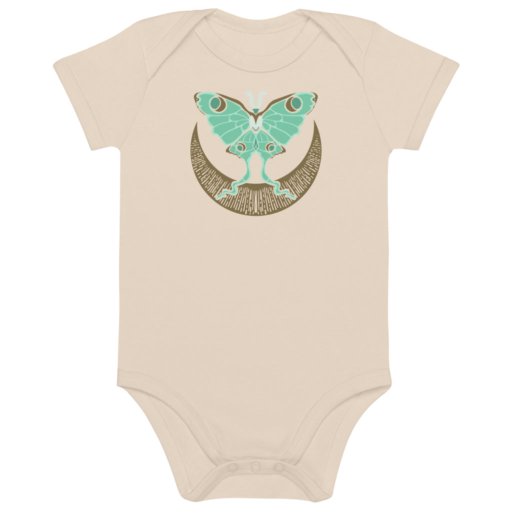 Luna Moth Organic cotton baby bodysuit