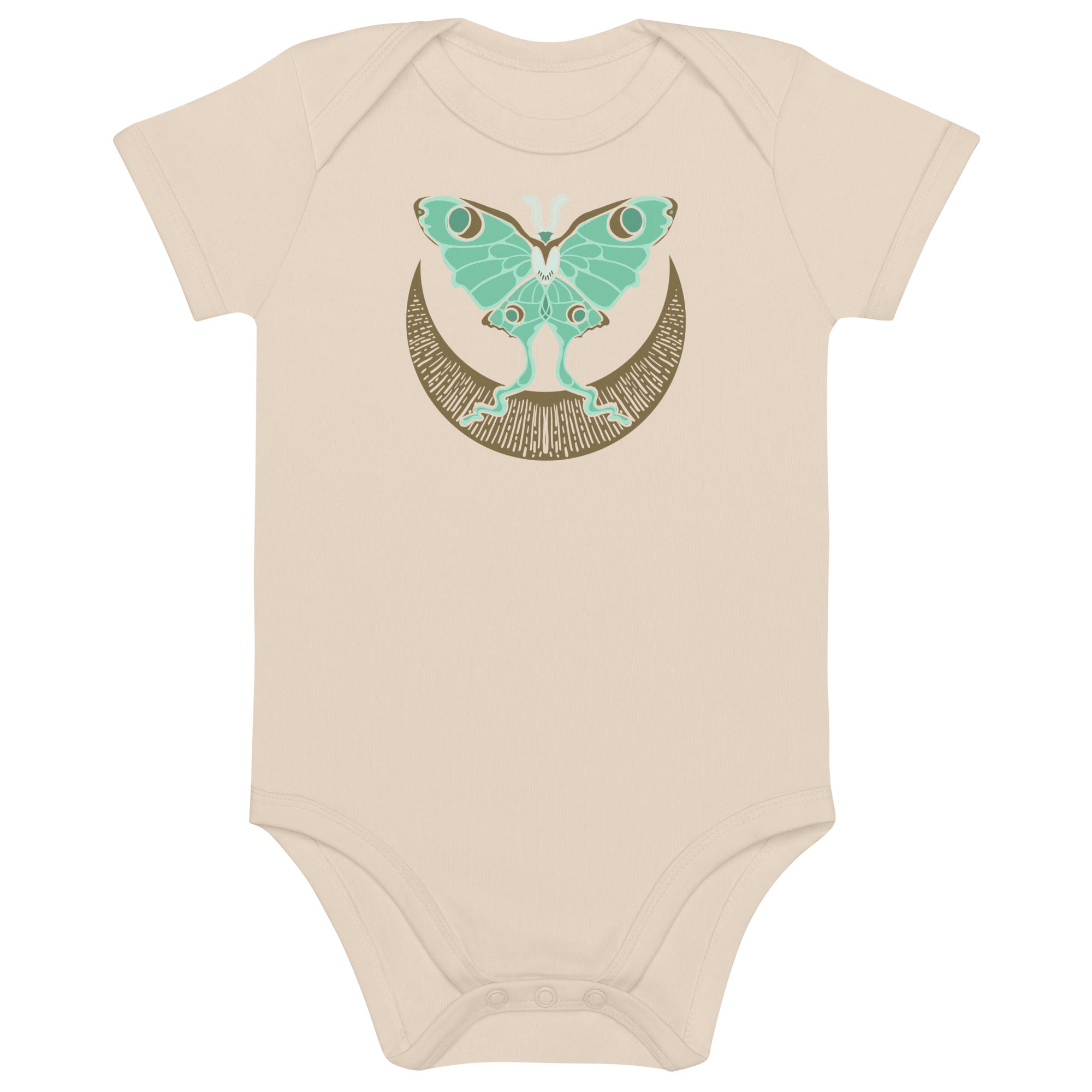 Luna Moth Organic cotton baby bodysuit