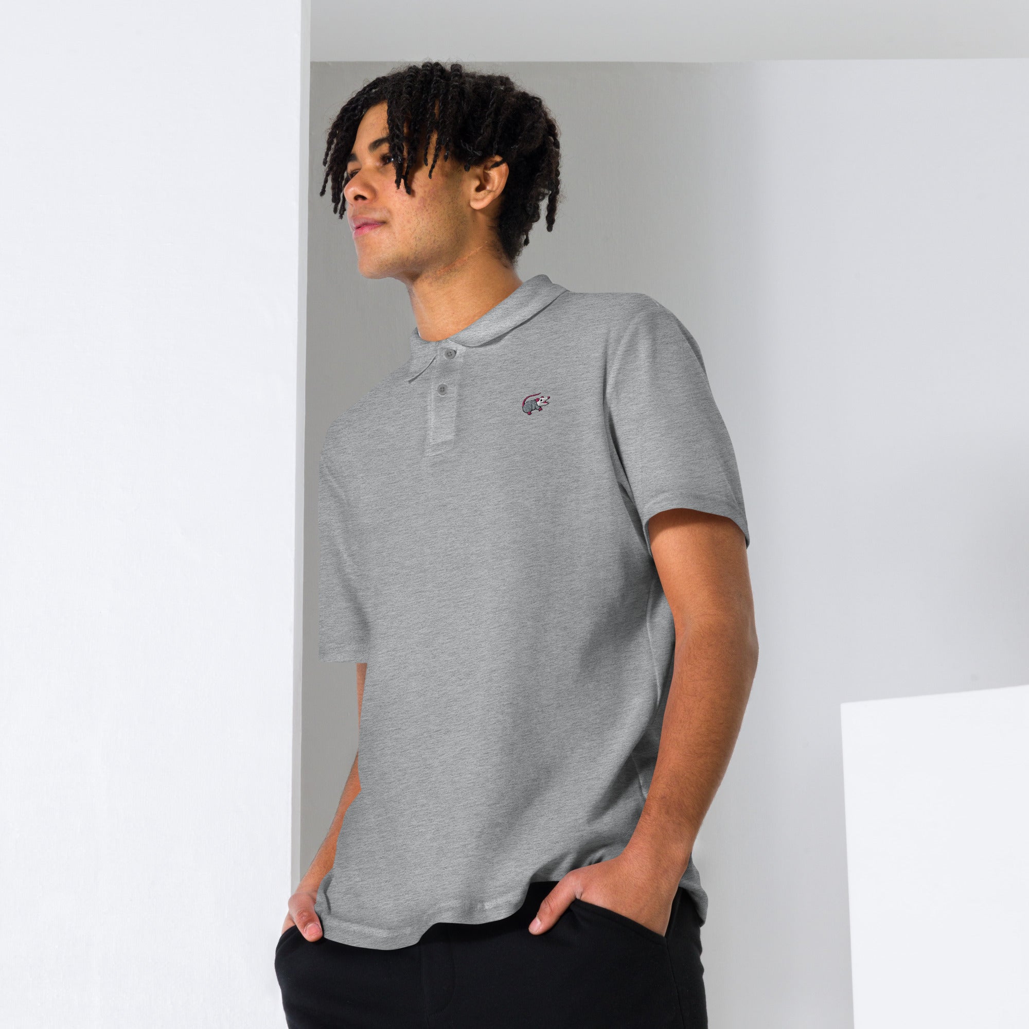 Lacossum? Oposte? Possum logo Unisex pique polo shirt