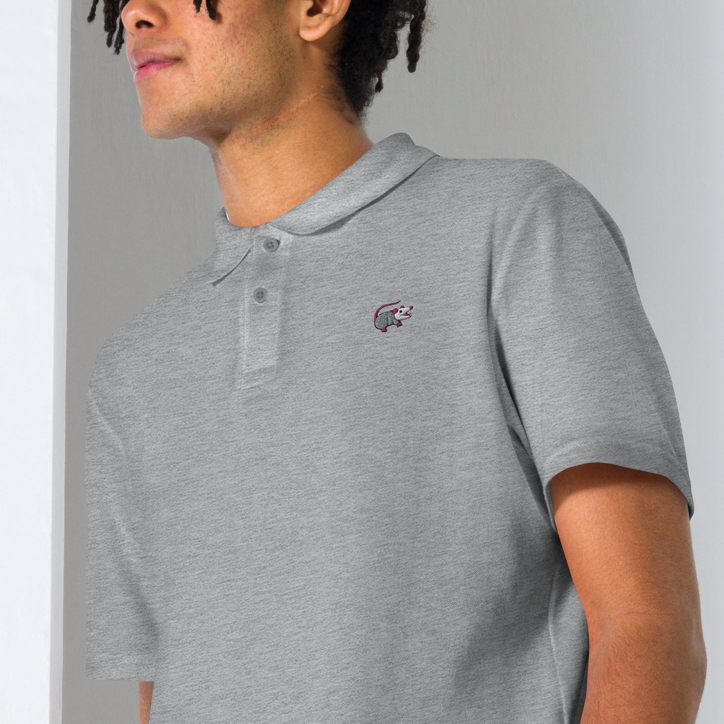 Lacossum? Oposte? Possum logo Unisex pique polo shirt