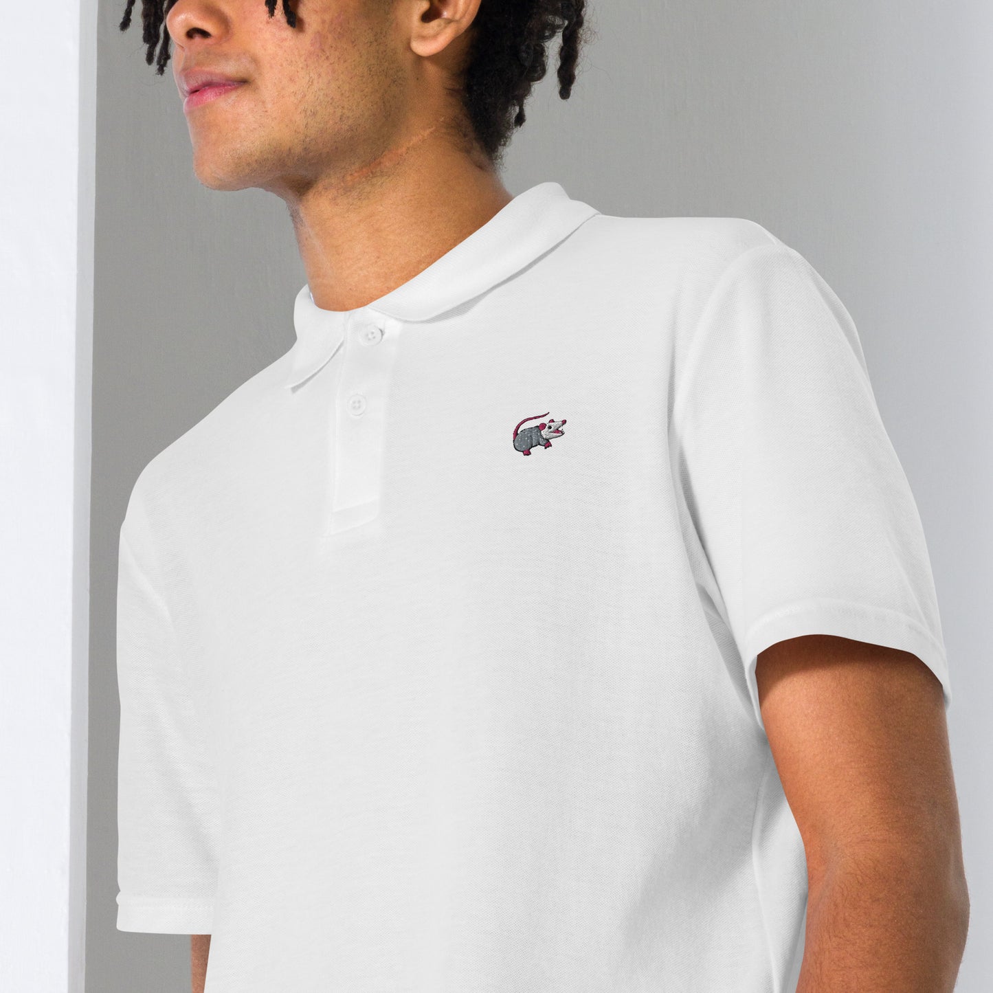 Lacossum? Oposte? Possum logo Unisex pique polo shirt