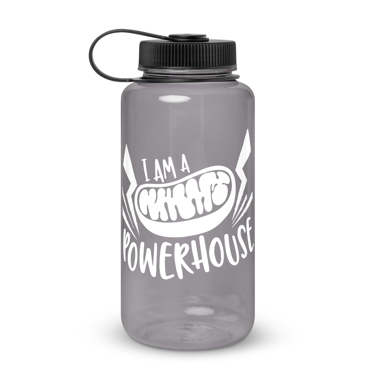 I am A Powerhouse Mitochondria Wide mouth plastic water bottle