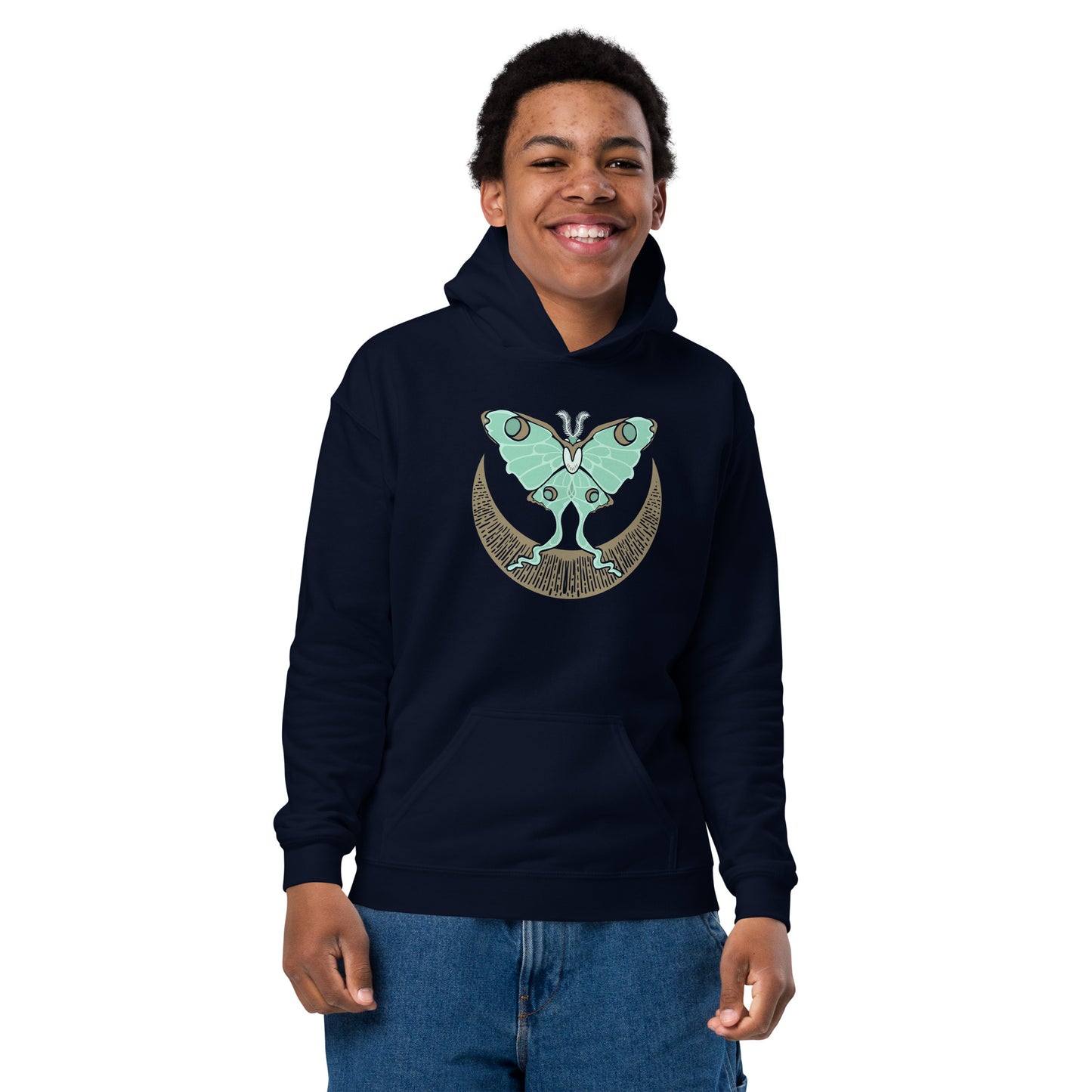 Luna Moth Youth heavy blend hoodie