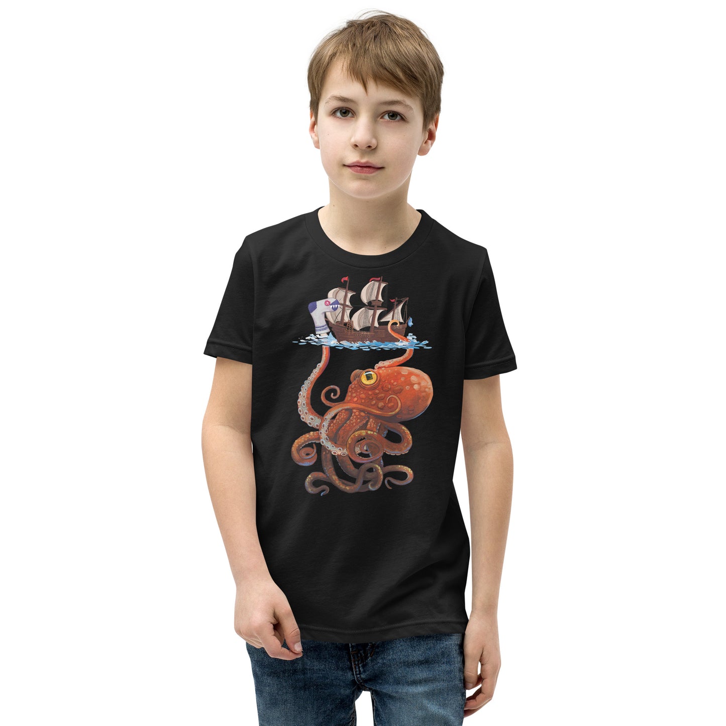 Clever Diversion (The Kraken with the Sock Puppet) Youth Short Sleeve T-Shirt