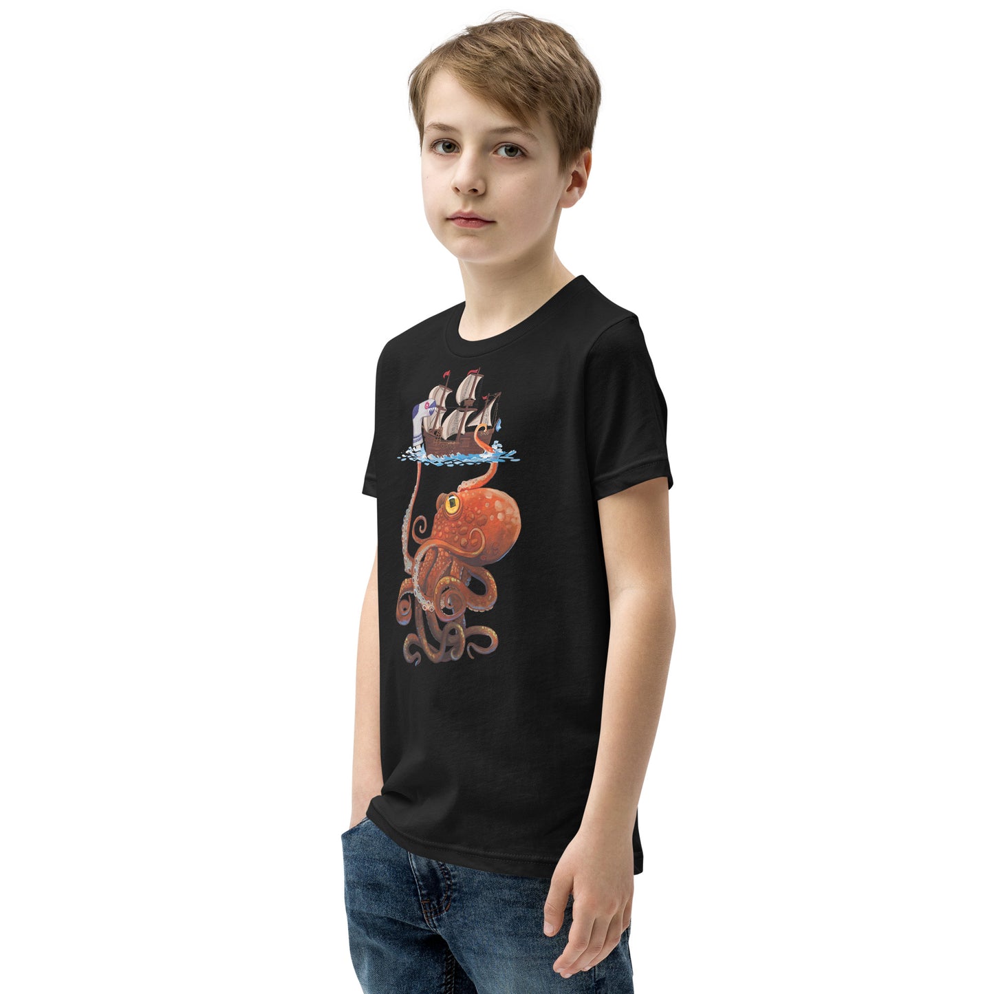 Clever Diversion (The Kraken with the Sock Puppet) Youth Short Sleeve T-Shirt