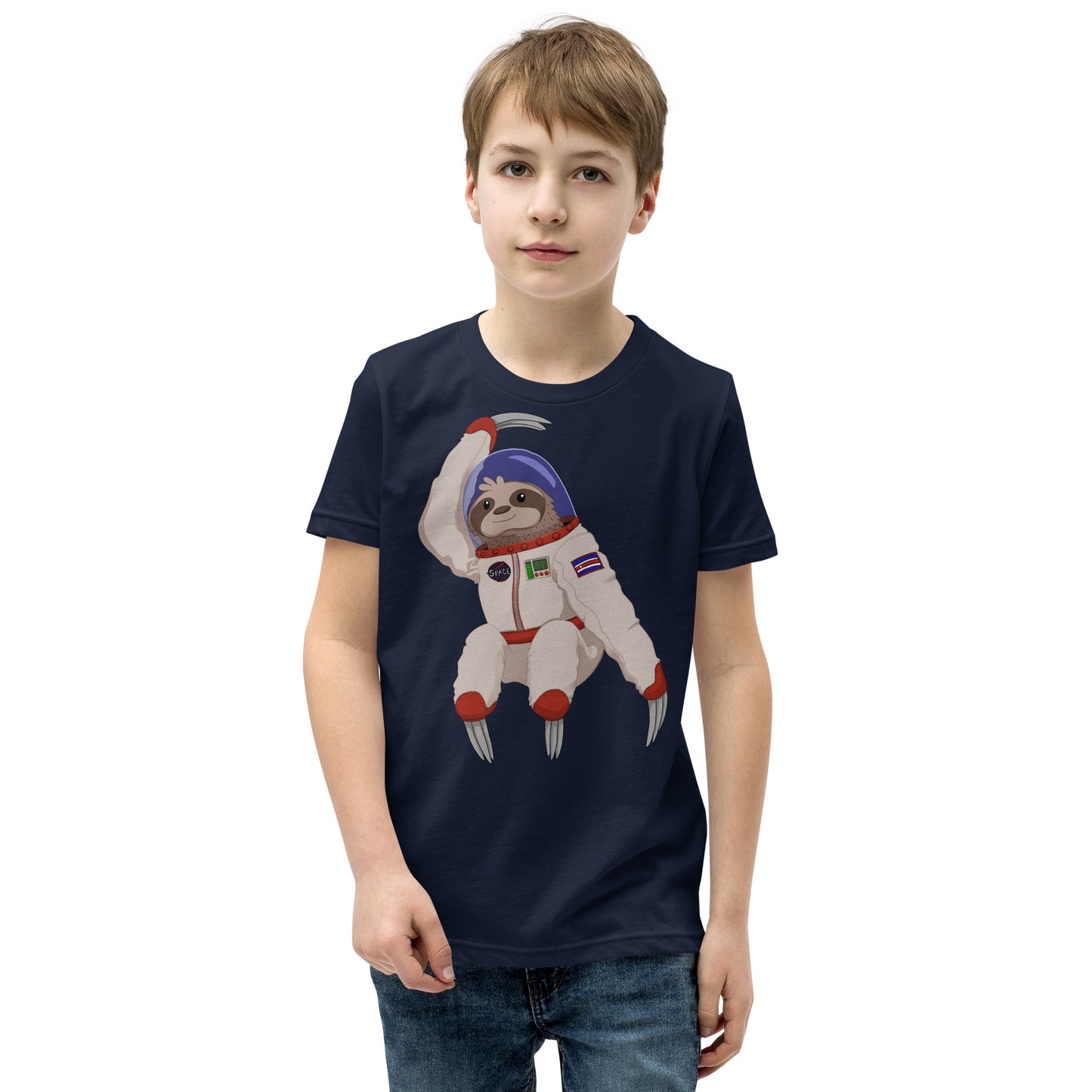 Space Sloth Youth Short Sleeve T-Shirt