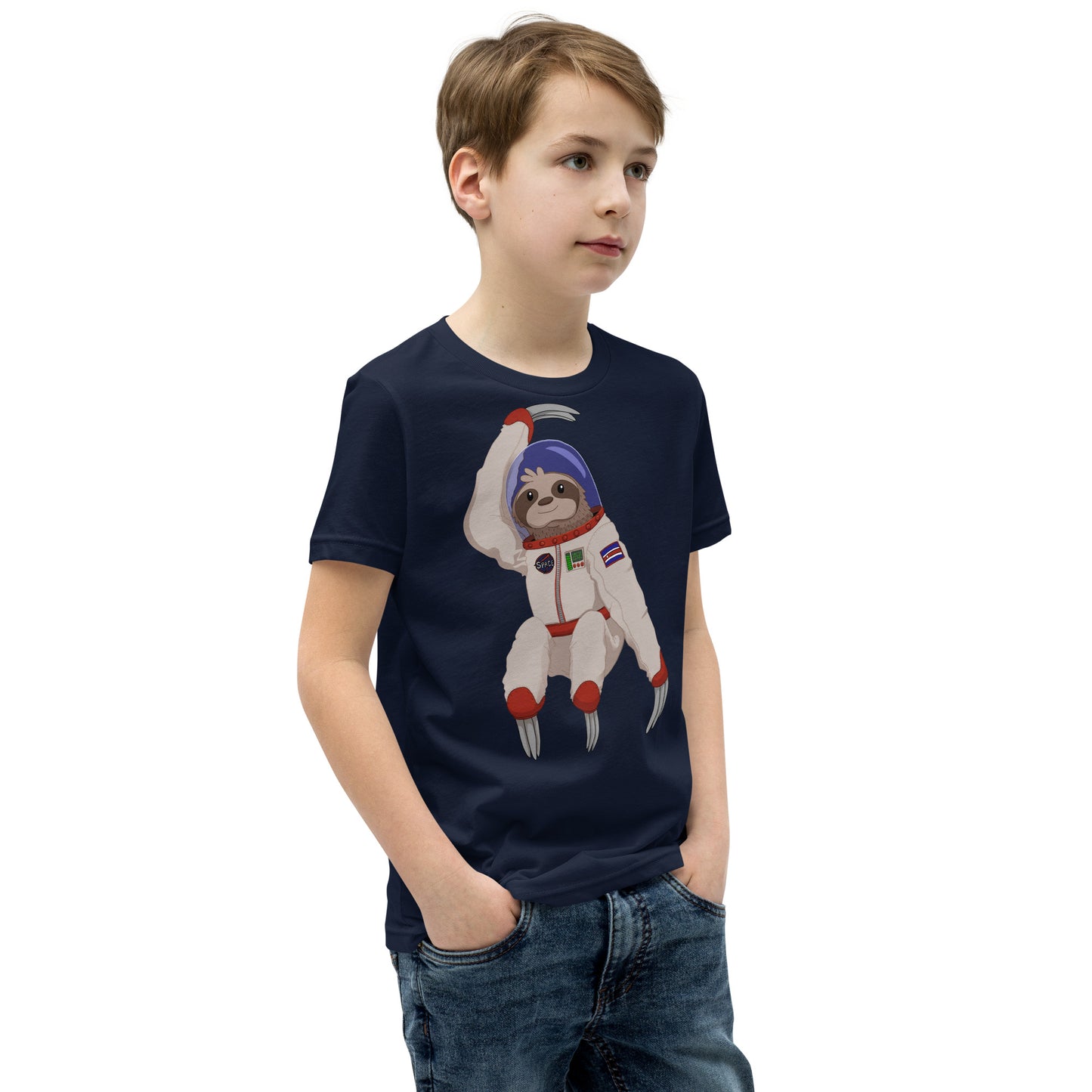 Space Sloth Youth Short Sleeve T-Shirt