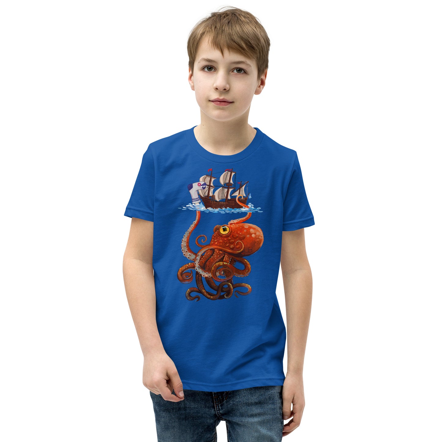 Clever Diversion (The Kraken with the Sock Puppet) Youth Short Sleeve T-Shirt