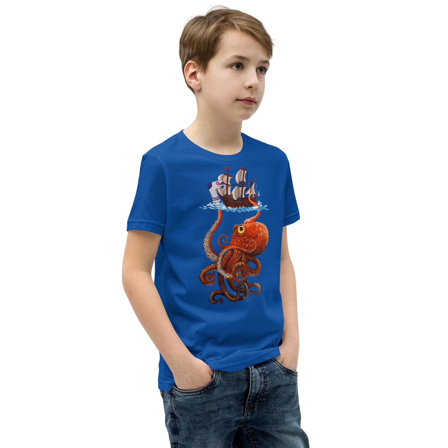 Clever Diversion (The Kraken with the Sock Puppet) Youth Short Sleeve T-Shirt