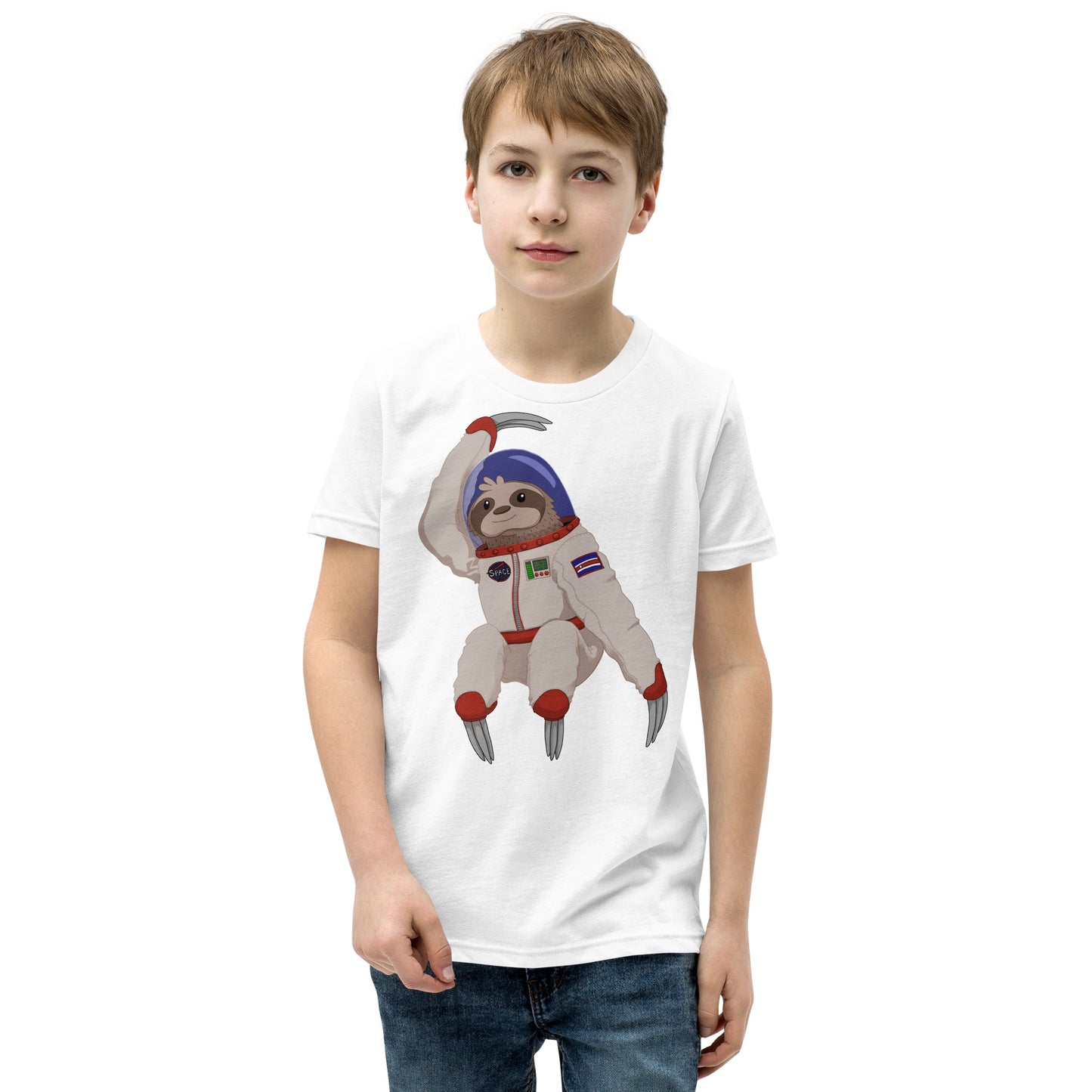 Space Sloth Youth Short Sleeve T-Shirt