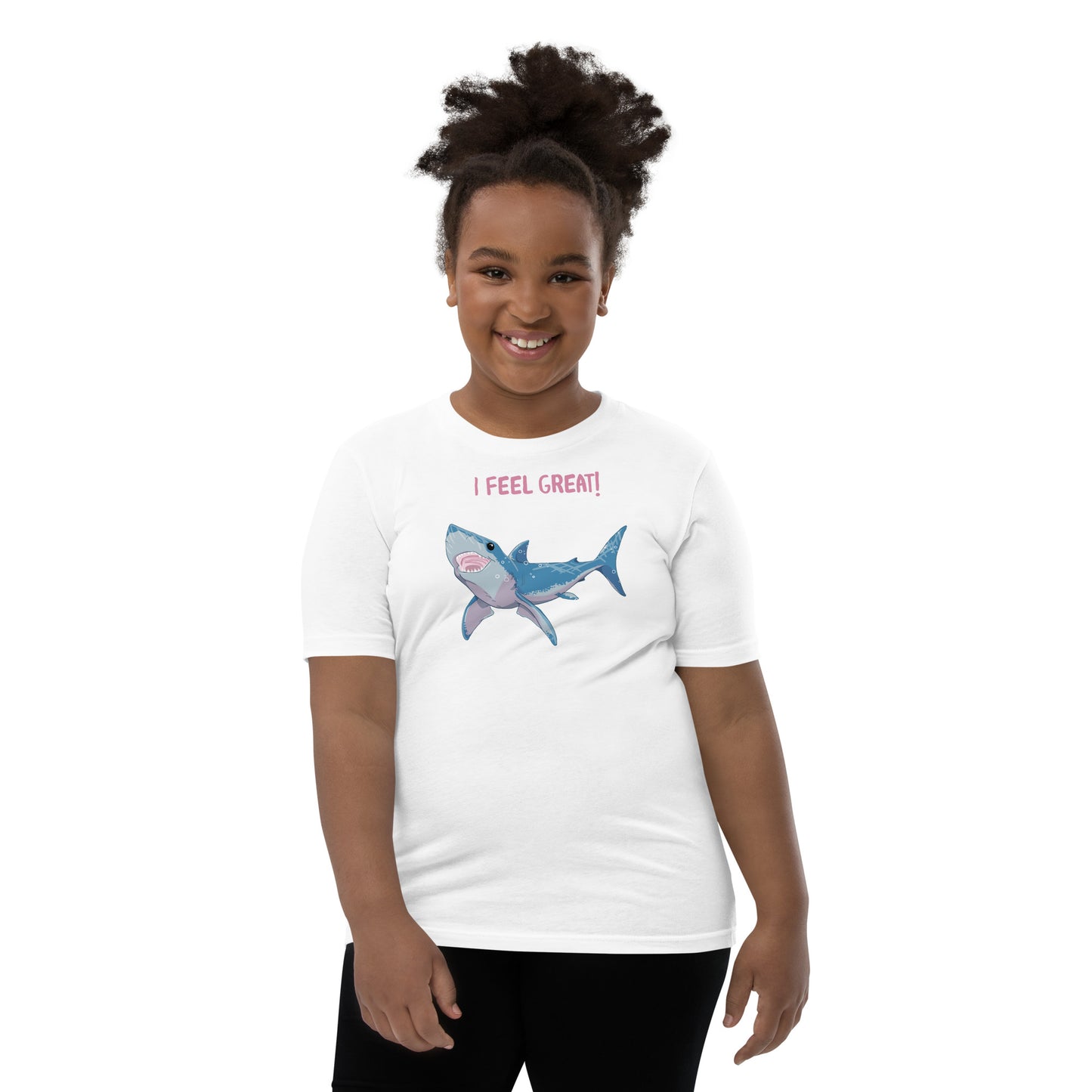 Great White Shark Feels Great Youth Short Sleeve T-Shirt