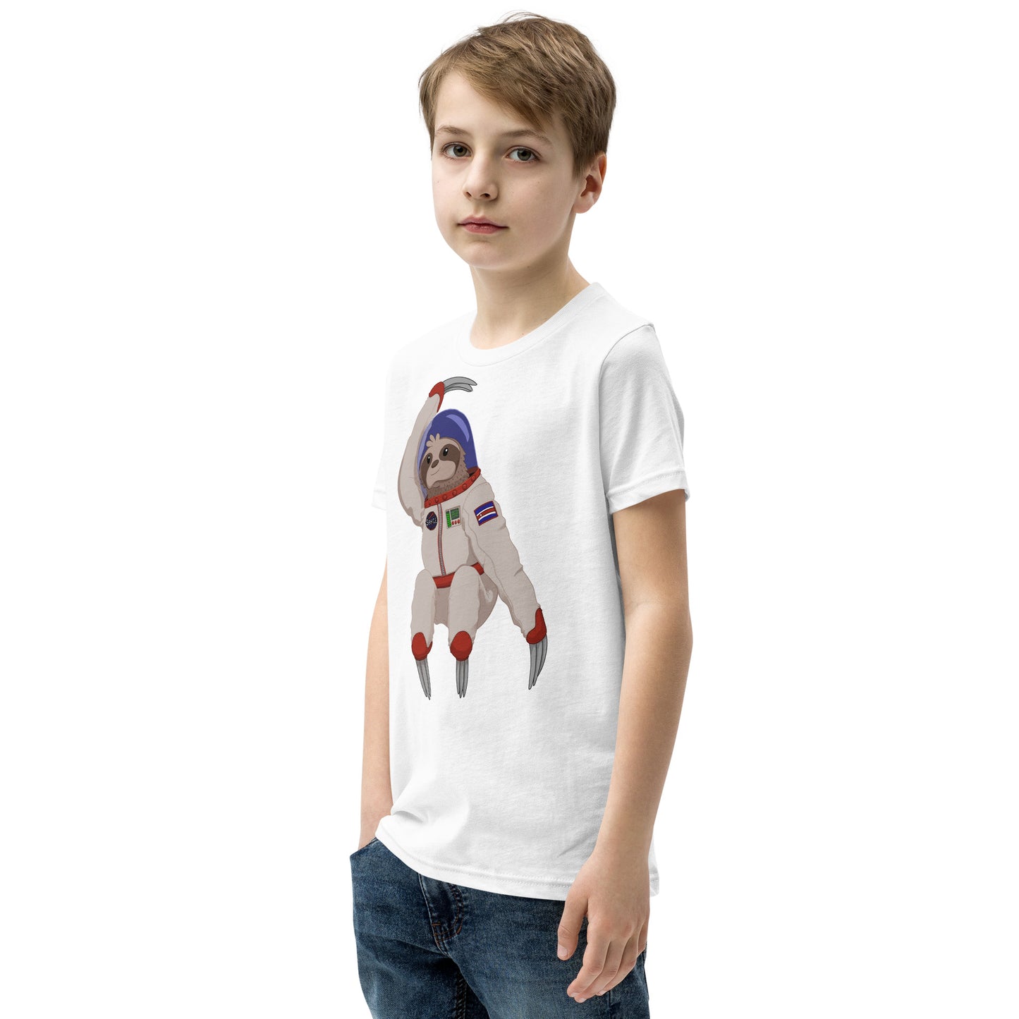 Space Sloth Youth Short Sleeve T-Shirt