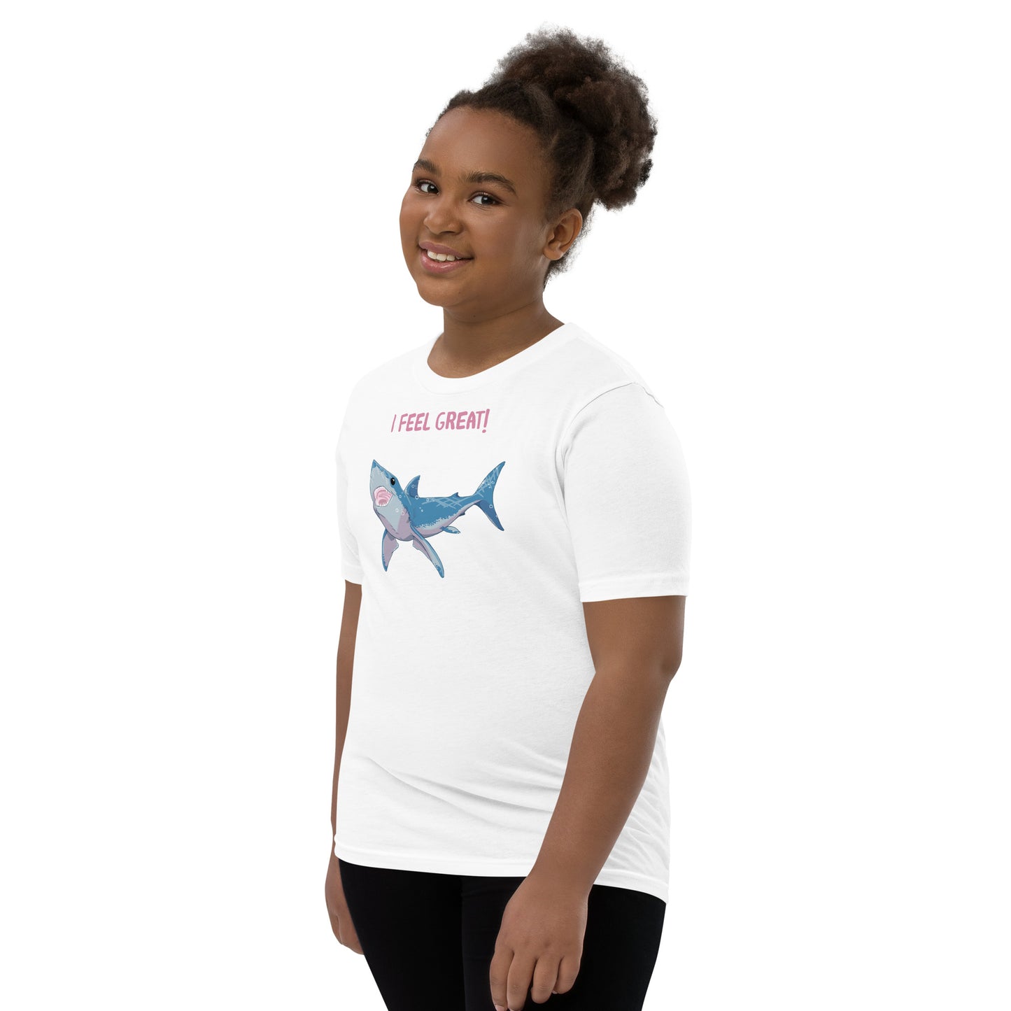 Great White Shark Feels Great Youth Short Sleeve T-Shirt