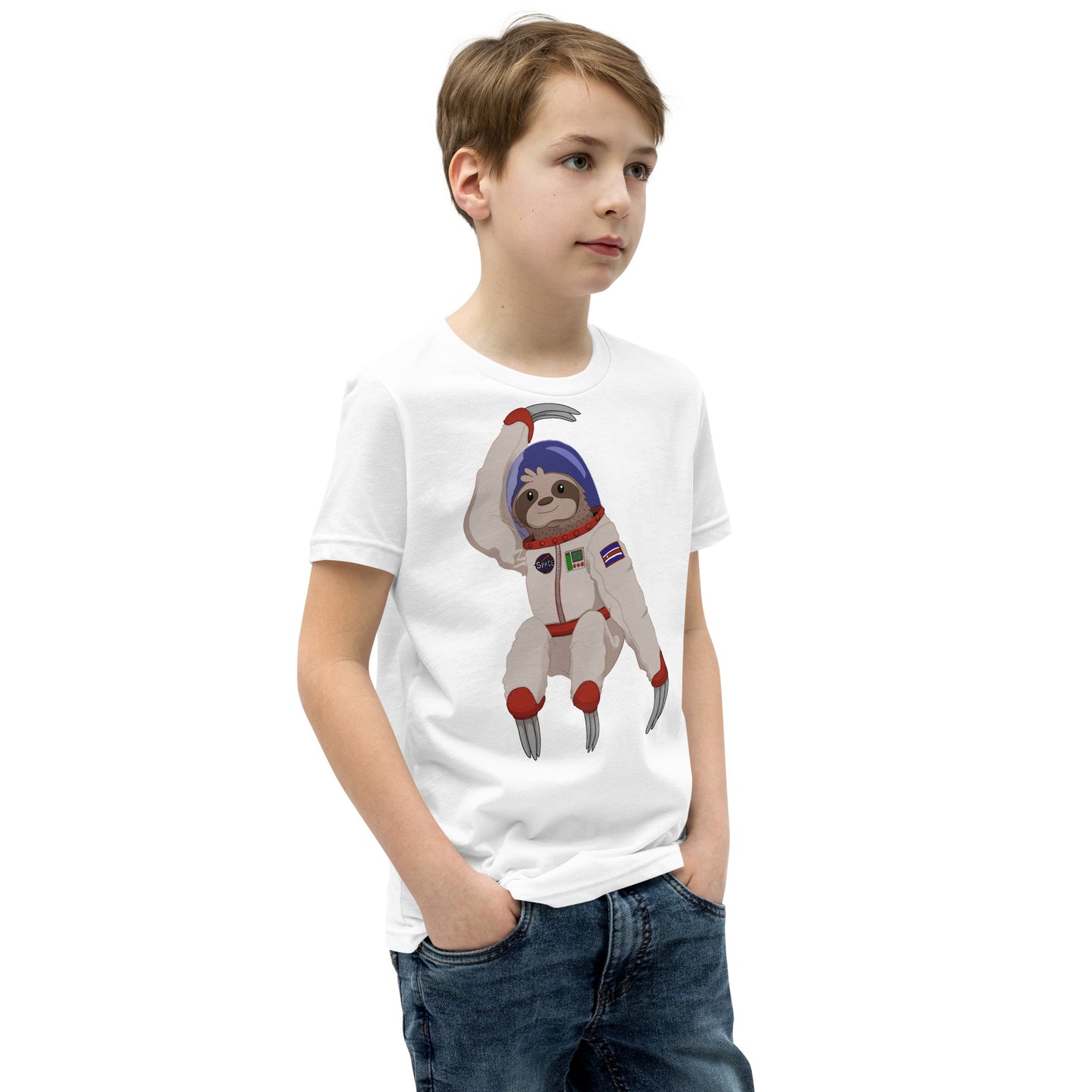 Space Sloth Youth Short Sleeve T-Shirt