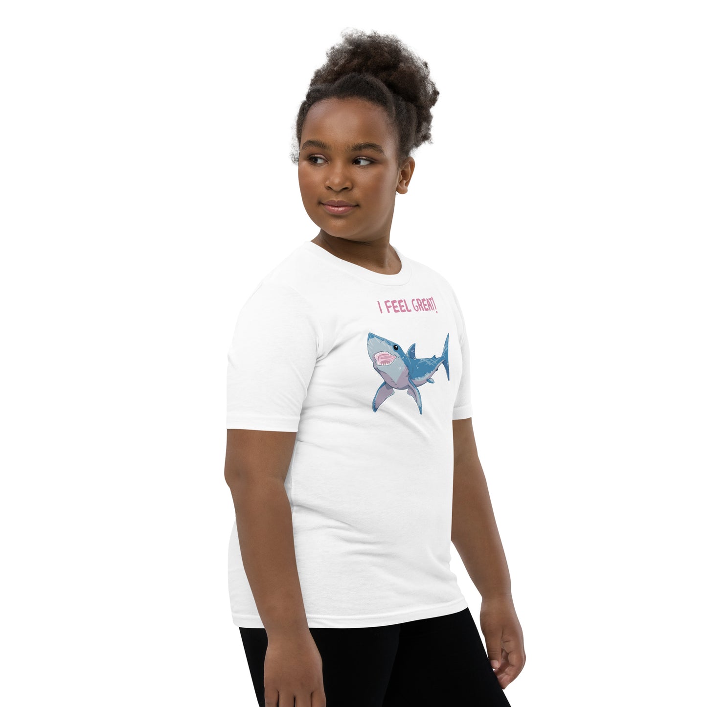 Great White Shark Feels Great Youth Short Sleeve T-Shirt