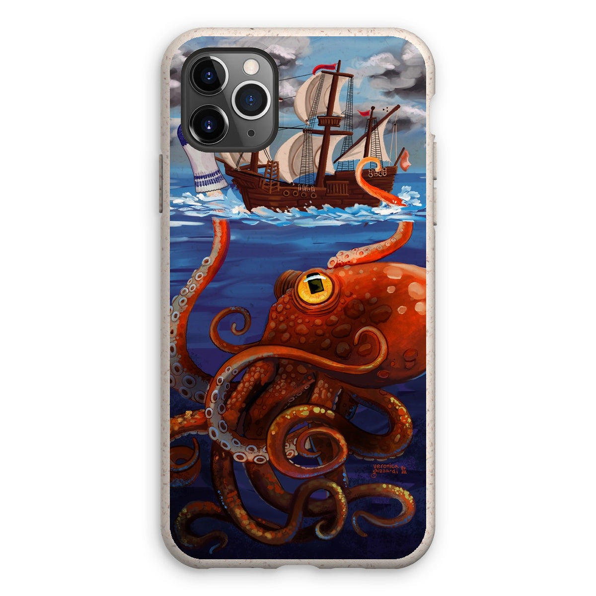 Clever Diversion (the Kraken with the Sock Puppet) Eco Phone Case