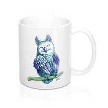 Violet Watercolor Owl Mug 11oz