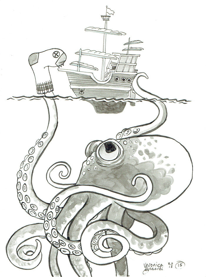 Sea Monster Postcard