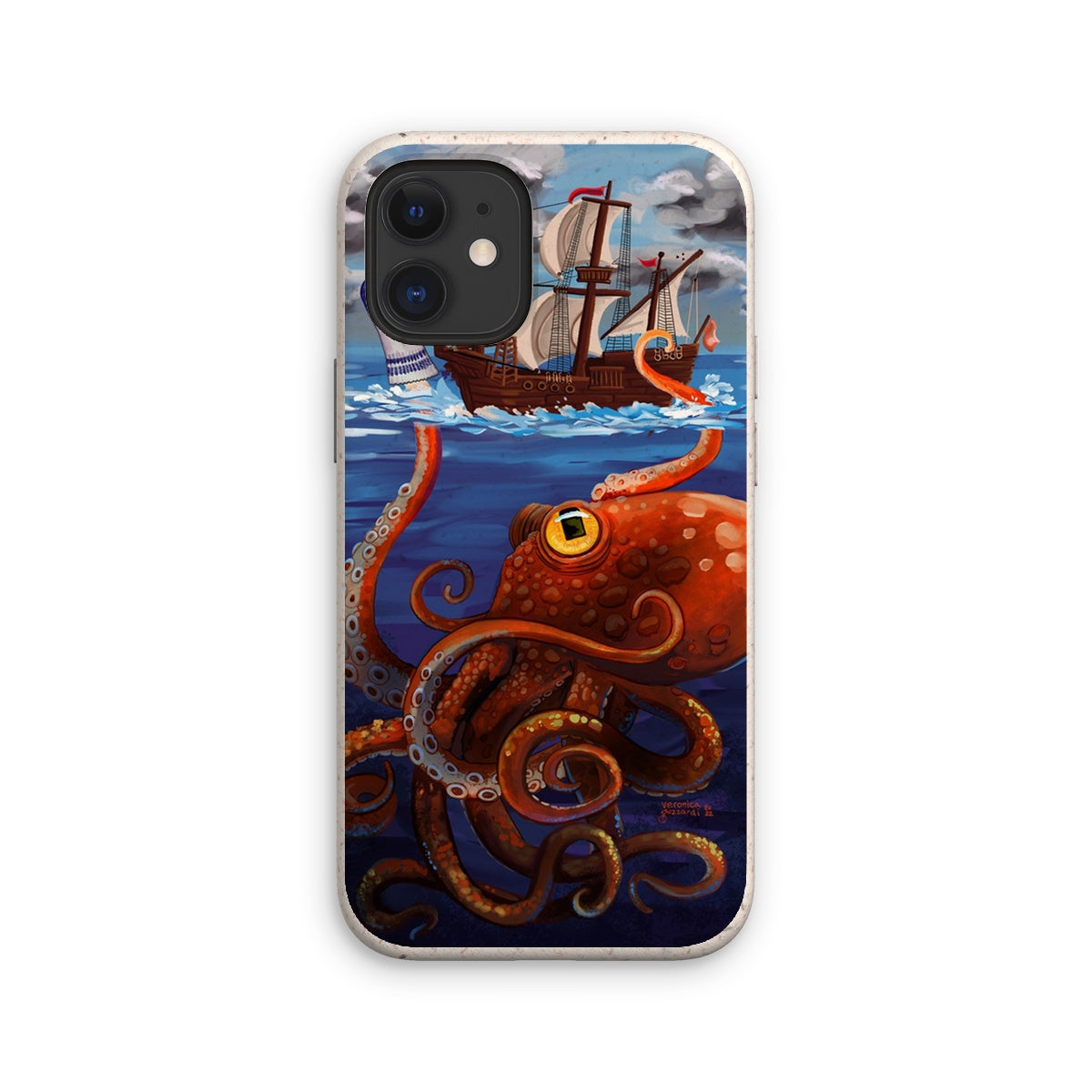 Clever Diversion (the Kraken with the Sock Puppet) Eco Phone Case