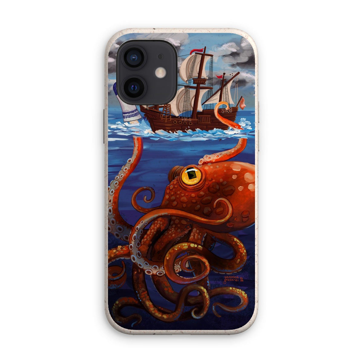 Clever Diversion (the Kraken with the Sock Puppet) Eco Phone Case