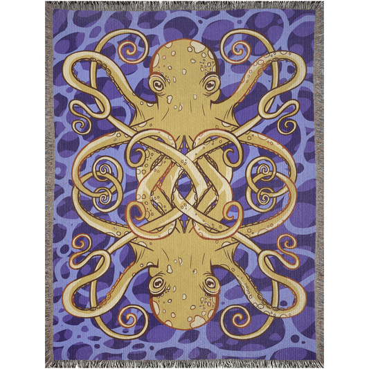 Octopus Knotwork Woven Blanket