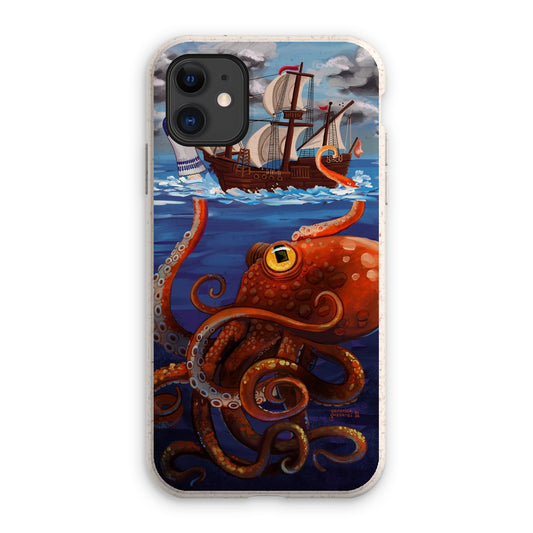 Clever Diversion (the Kraken with the Sock Puppet) Eco Phone Case