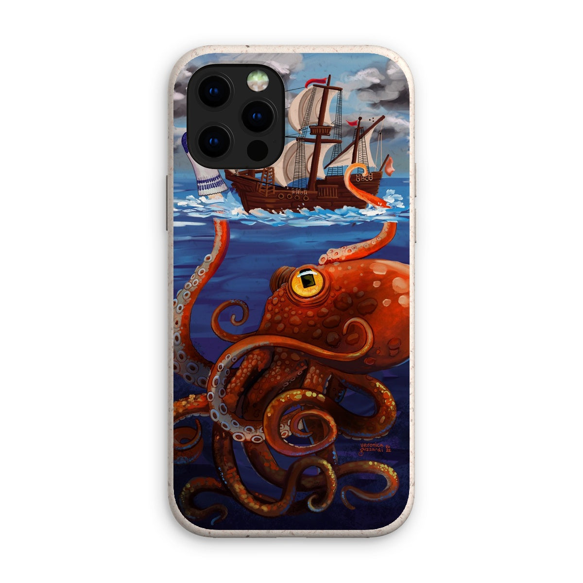 Clever Diversion (the Kraken with the Sock Puppet) Eco Phone Case