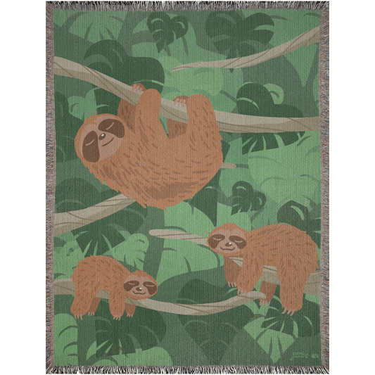 Sleepy Sloth Woven Blankets