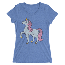 Blue and Pink Unicorn Short sleeve women's t-shirt