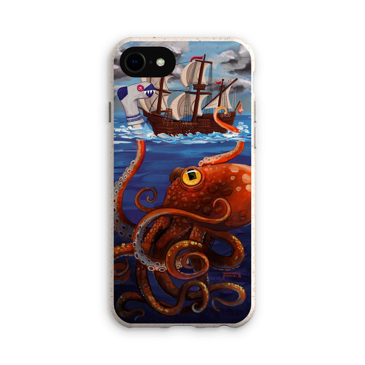 Clever Diversion (the Kraken with the Sock Puppet) Eco Phone Case