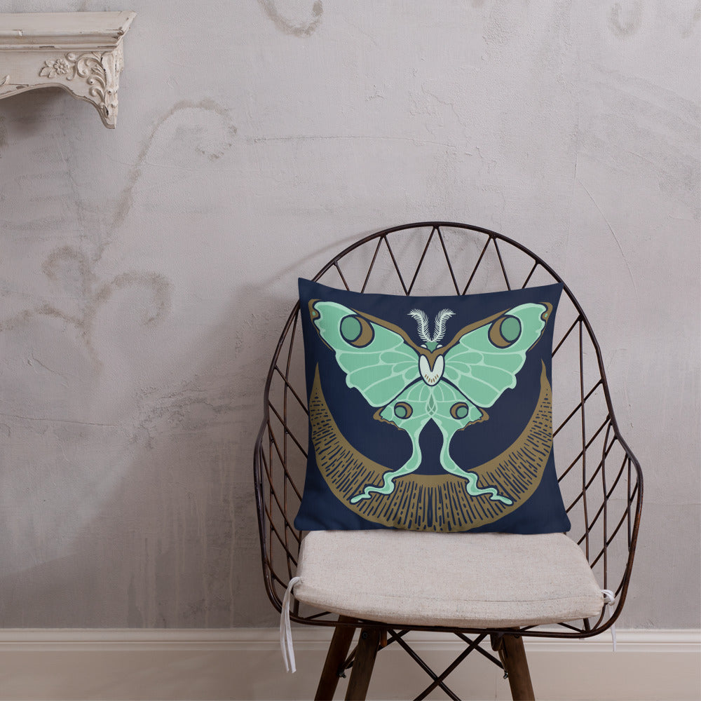 Luna Moth Premium Pillow