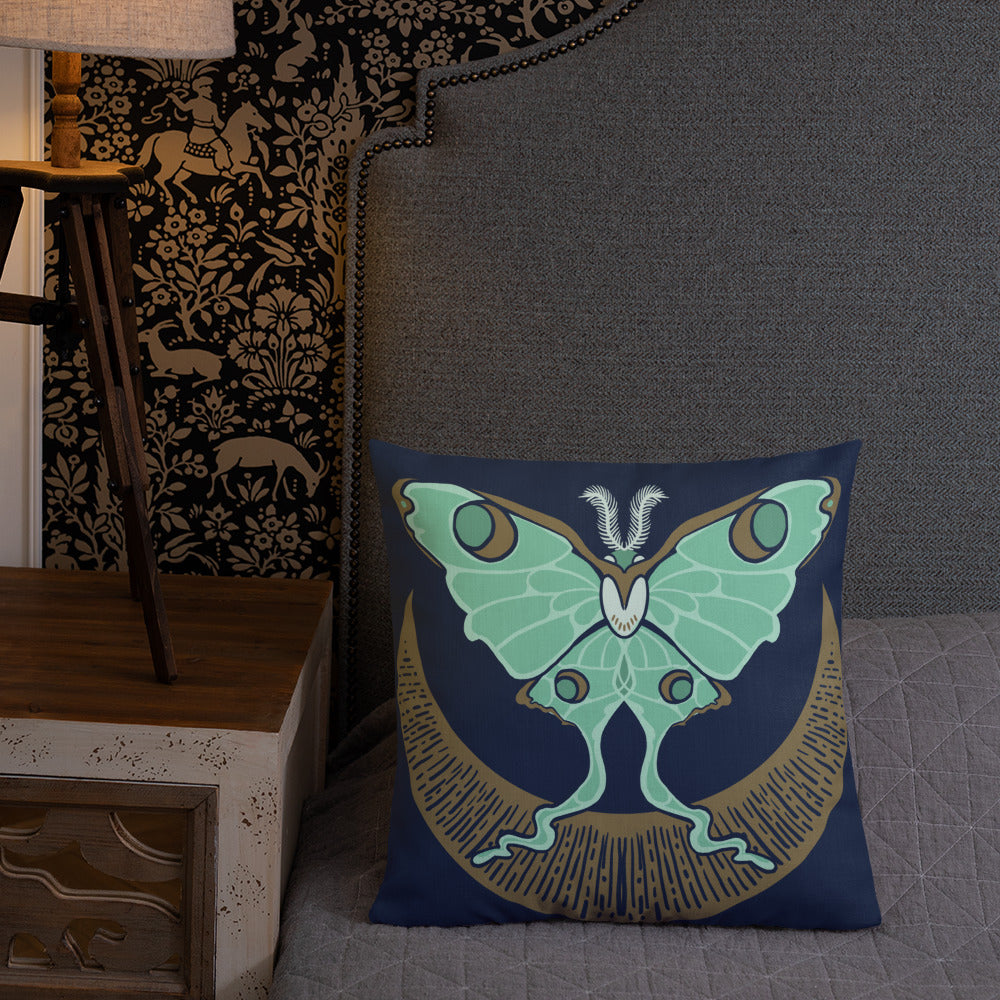 Luna Moth Premium Pillow