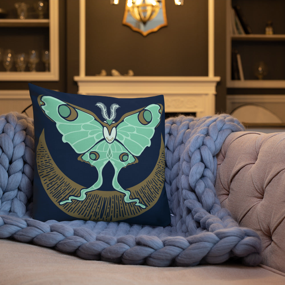 Luna Moth Premium Pillow