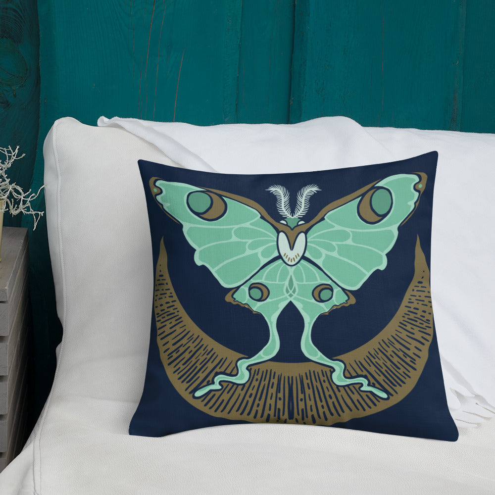 Luna Moth Premium Pillow