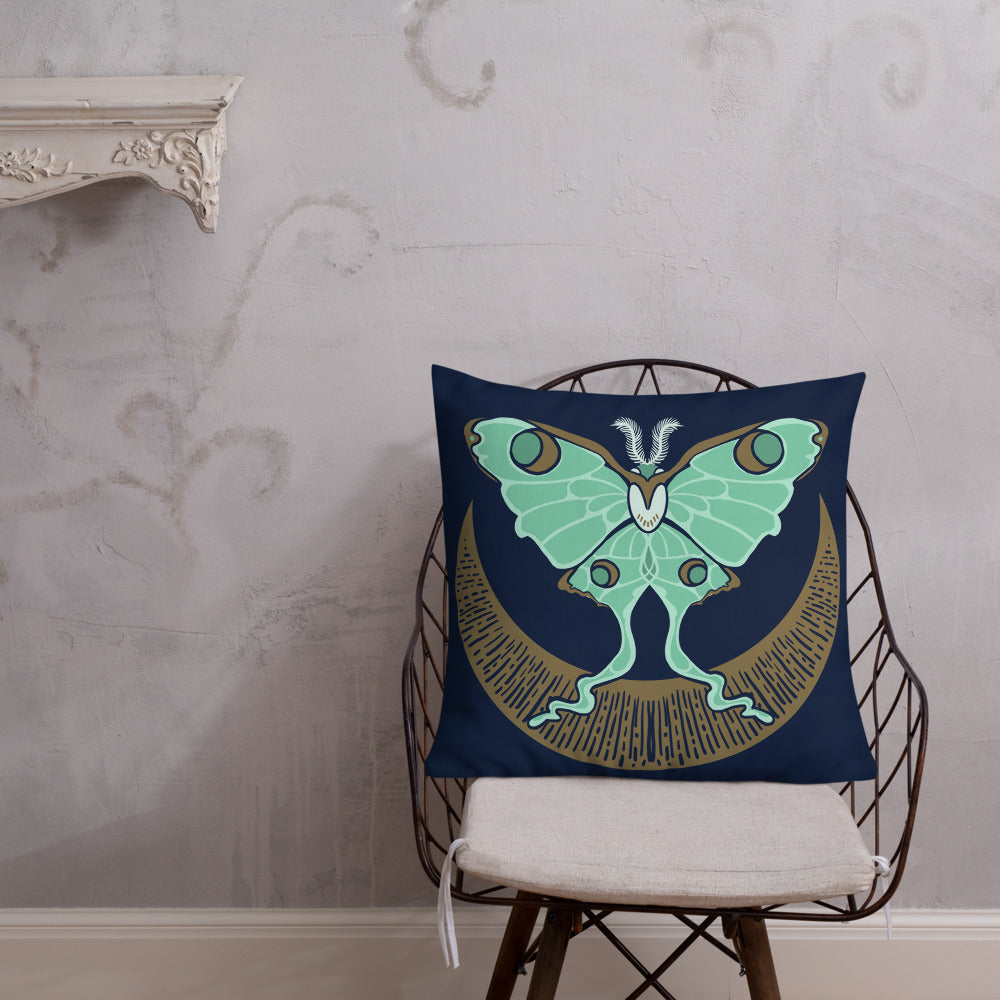 Luna Moth Premium Pillow