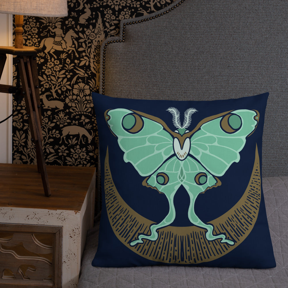 Luna Moth Premium Pillow