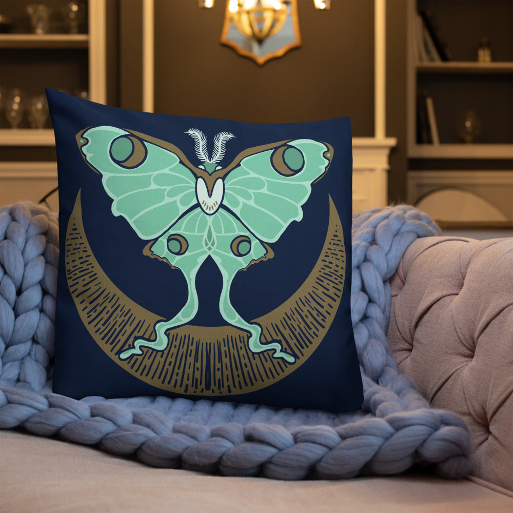 Luna Moth Premium Pillow