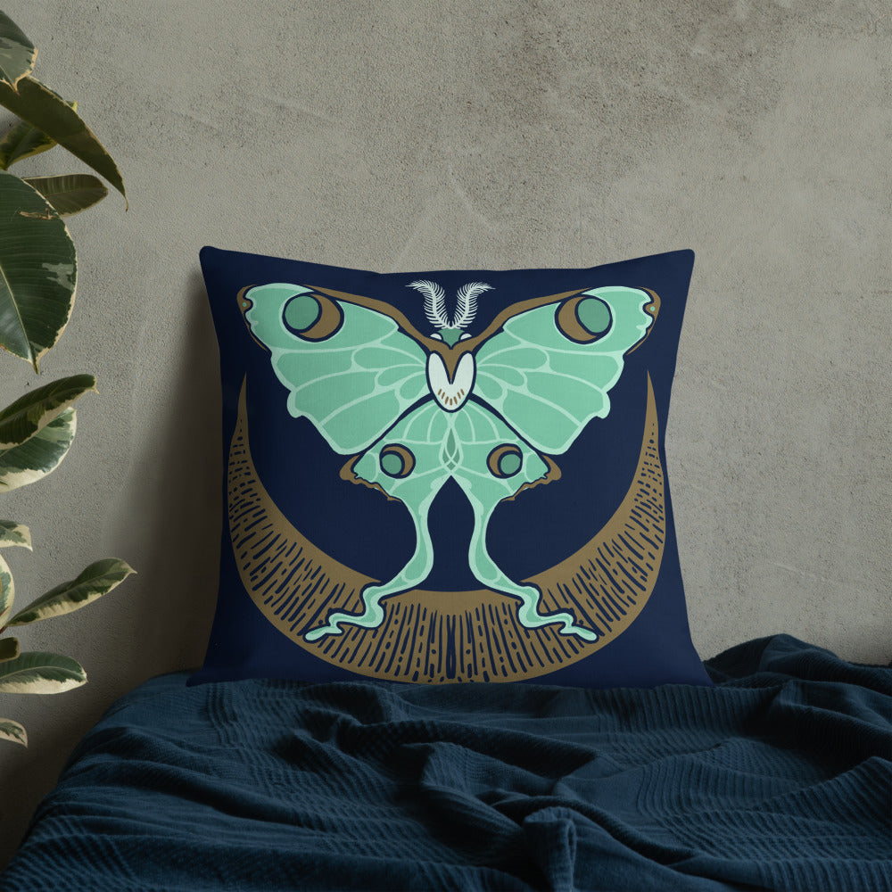 Luna Moth Premium Pillow