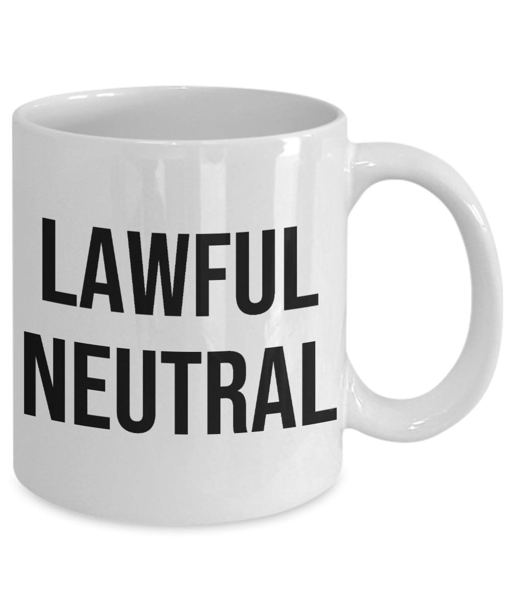 Alignment Mug Tabletop Gaming RPG Game Gamer Lawful Neutral