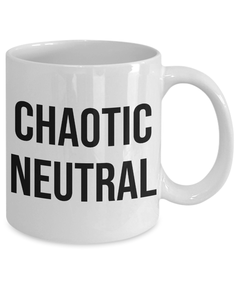 Alignment Mug Tabletop Gaming RPG Game Gamer Chaotic Neutral