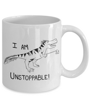 Unstoppable Dinosaur Mug Funny T-Rex With Feathers