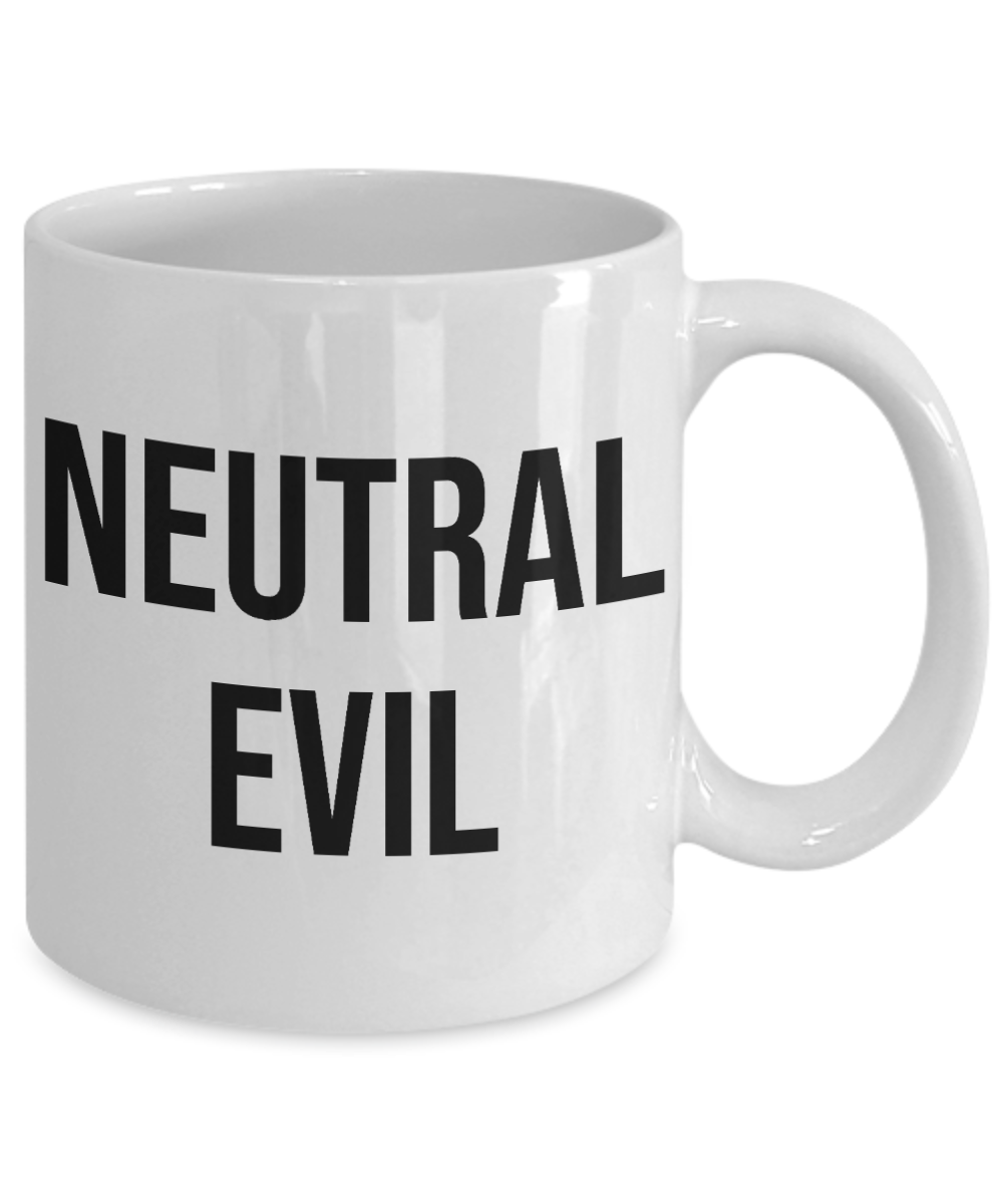 Alignment Mug Tabletop Gaming RPG Game Gamer Neutral Evil