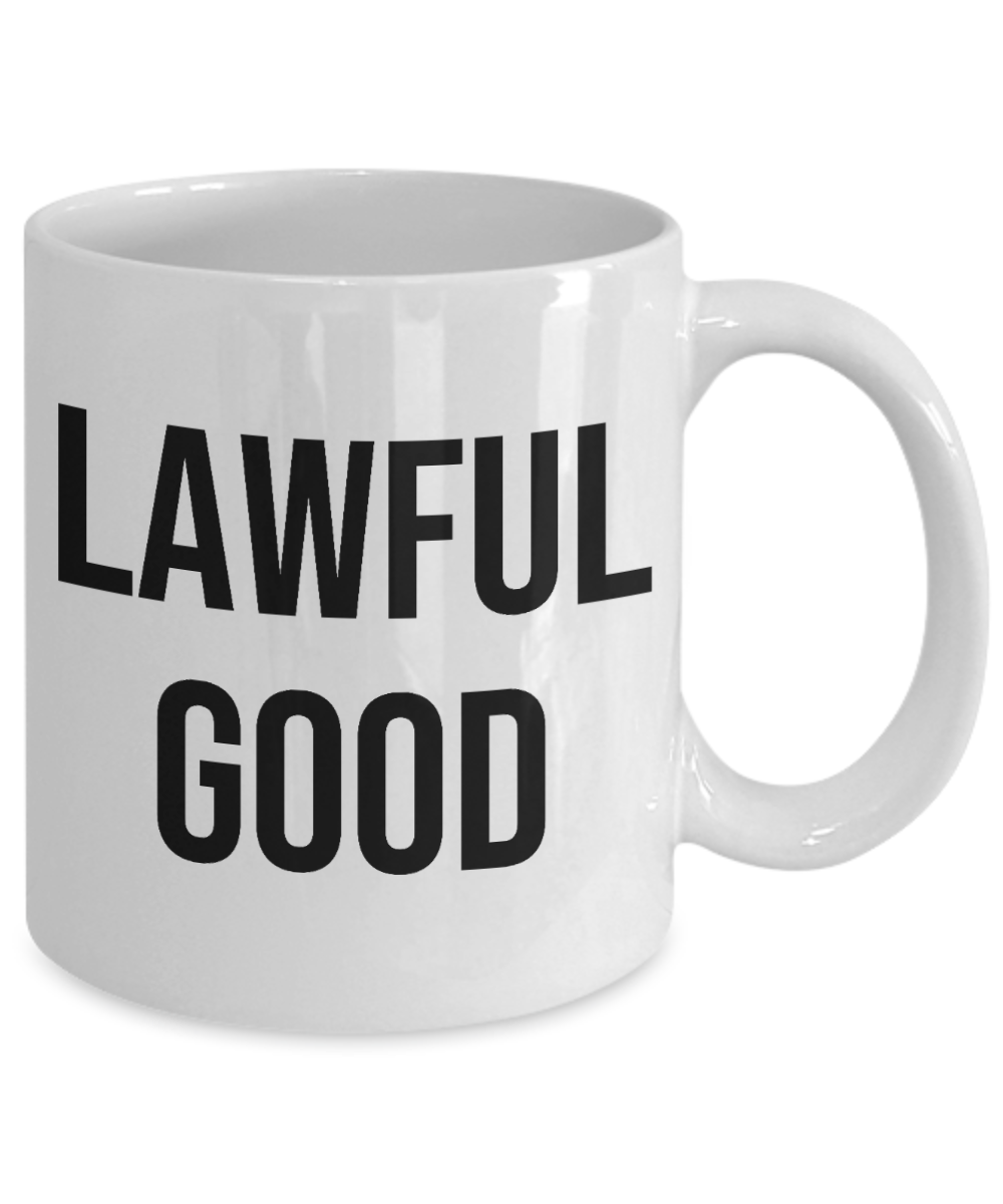 Alignment Mug Tabletop Gaming RPG Game Gamer Lawful Good