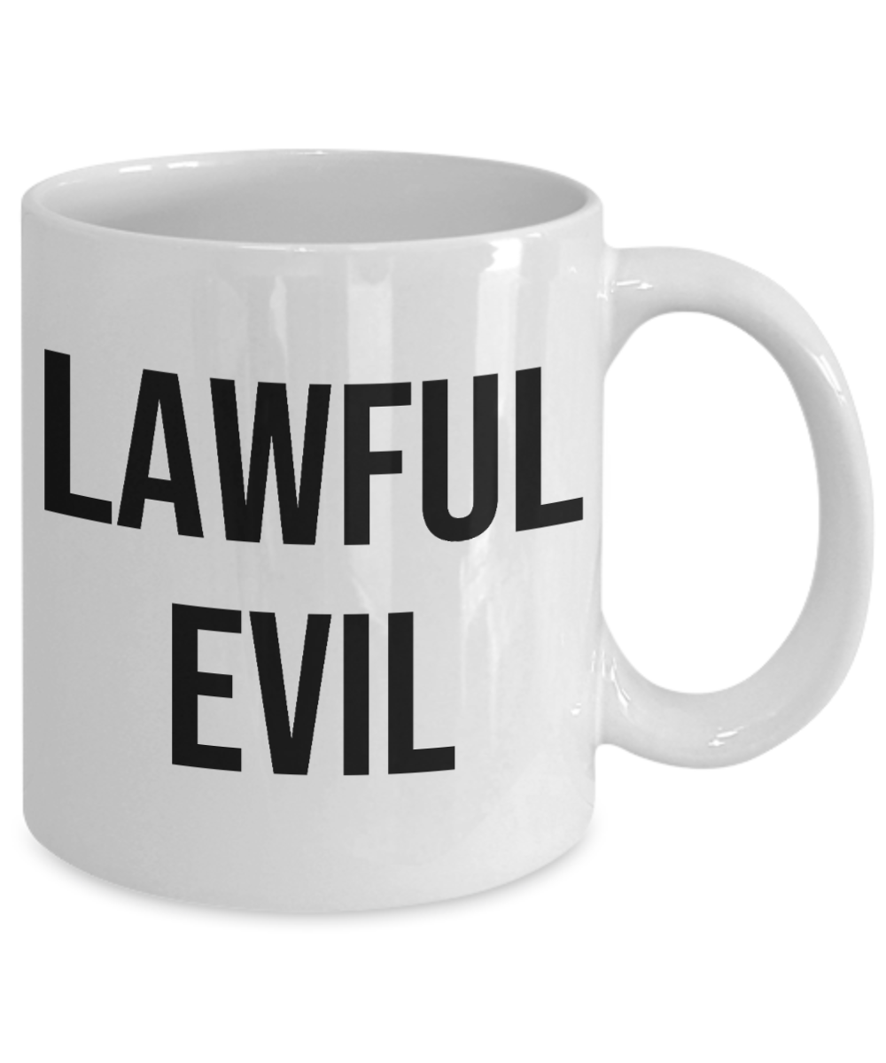 Alignment Mug Tabletop Gaming RPG Gamer Lawful Evil