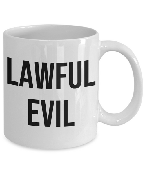 Alignment Mug Tabletop Gaming RPG Gamer Lawful Evil