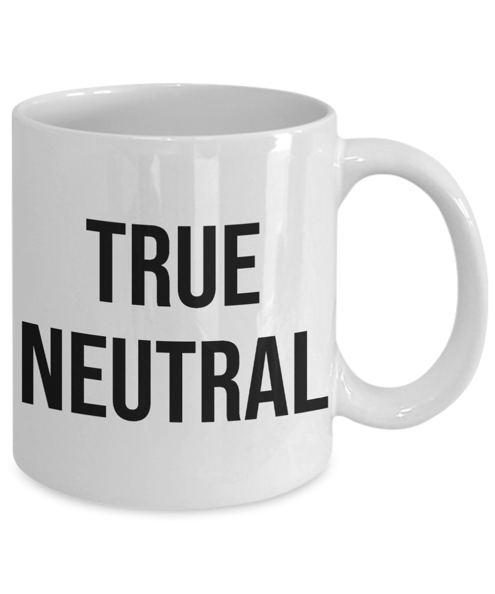 Alignment Mug Tabletop Gaming RPG Game Gamer True Neutral