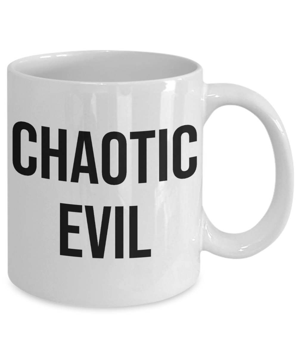 Alignment Mug Tabletop Gaming RPG Game Gamer Chaotic Evil